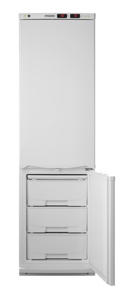 Холодильник лабораторный комбинированный Pozis ХЛ-340 (270 л/130 л) (верхняя дверца металлическая, нижняя дверца металлическая, арт. 217WV)